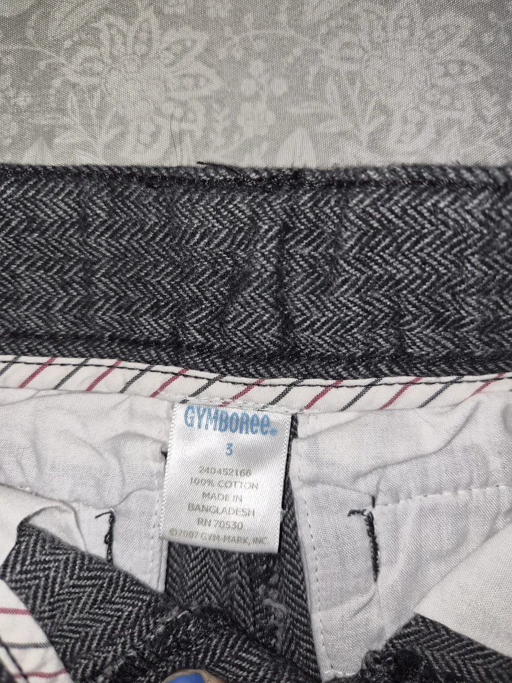 Gymboree Gray Herringbone Boy Dress Pants